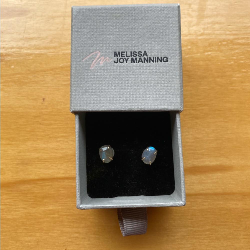 Labradorite stud earrings Melissa Joy Manning